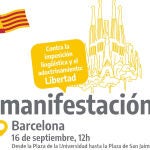 Convocan en Barcelona el 16 de septiembre una manifestación en favor de la libertad lingüística