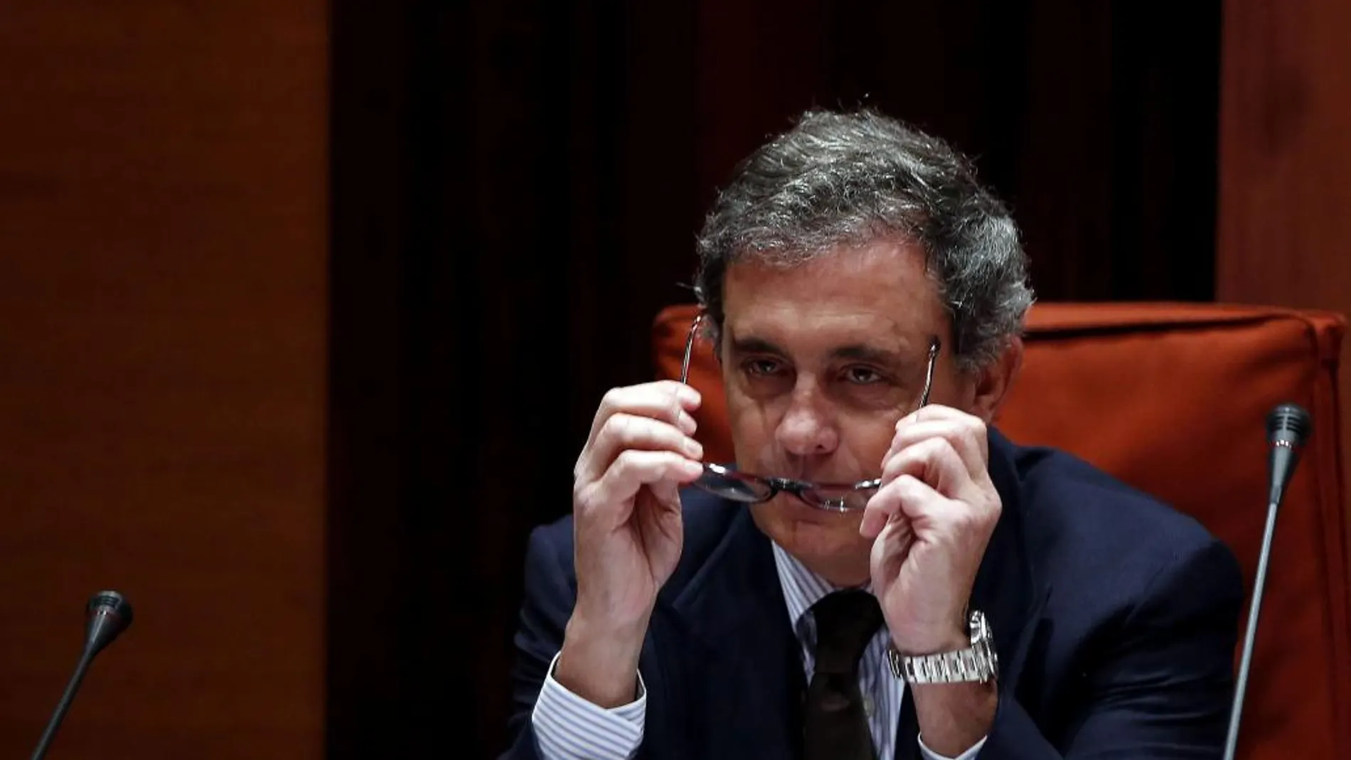 Jordi Pujol Ferrussola durante su comparecencia en el Parlament