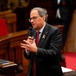 Quim Torra en el Pleno en el Parlament de Catalunya