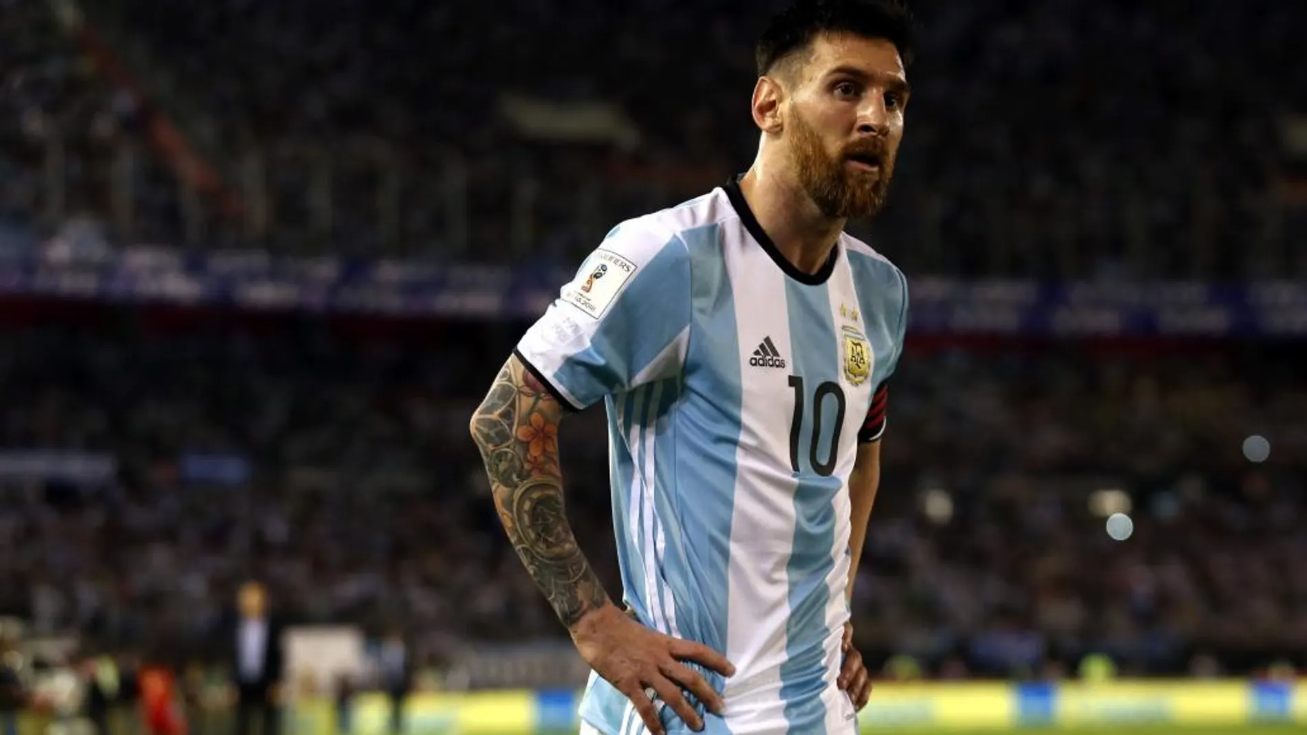 Lionel Messi, durante el partido de Argentina contra Chile