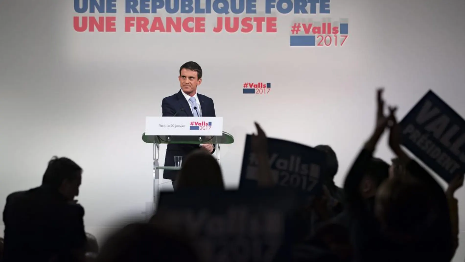 Manuel Valls, durante un acto de campaña