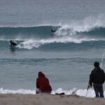 La playa del Orzán, en La Coruña, donde el temporal que afectará en las próximas horas a toda la costa gallega y a gran parte del litoral del Atlántico peninsular y Cantábrico combinará fuerte oleaje y subida del nivel del mar