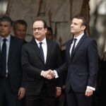 Francois Hollande recibe Emmanuel Macron