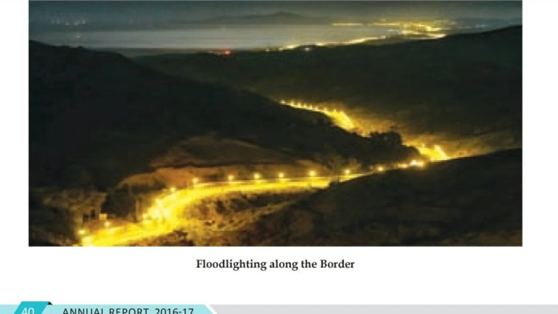 Una foto de Ceuta para ilustrar la frontera indio-paquistaní en un informe oficial