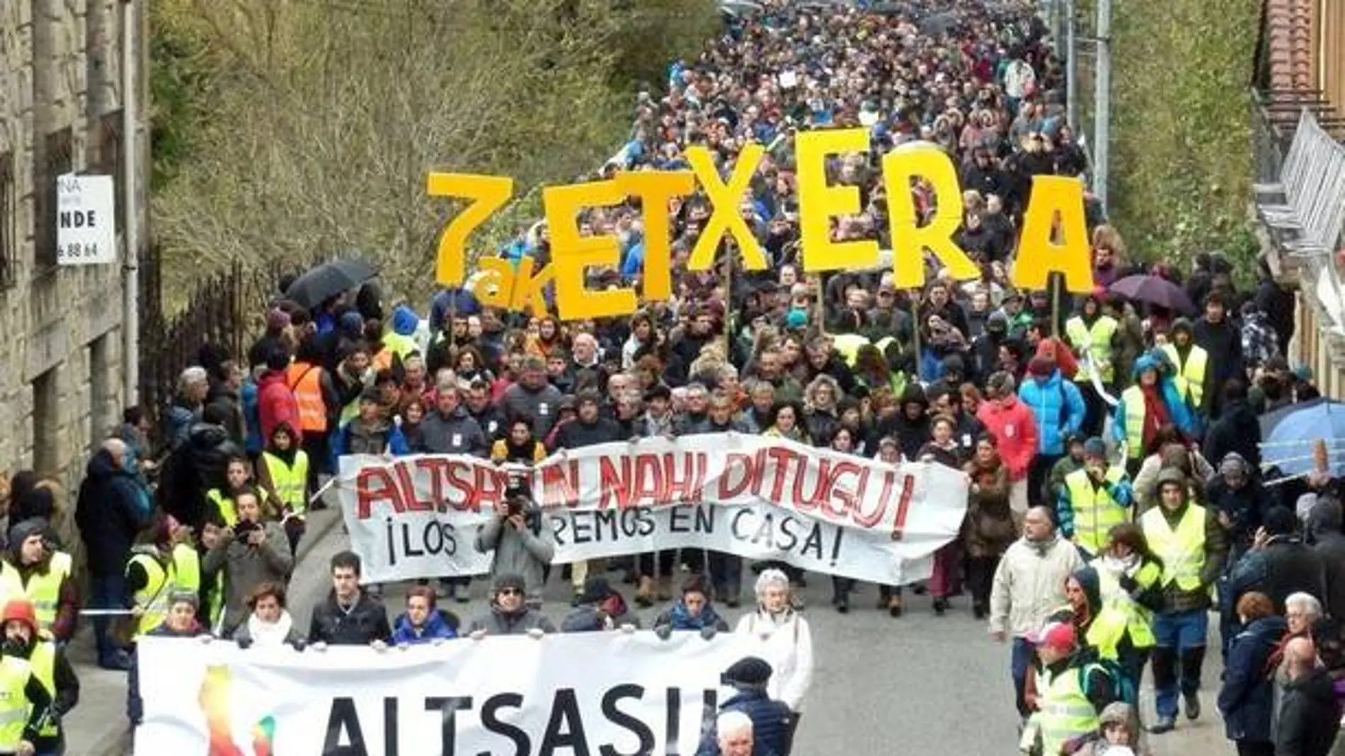 Manifestación a favor de los agresores en Alsasua