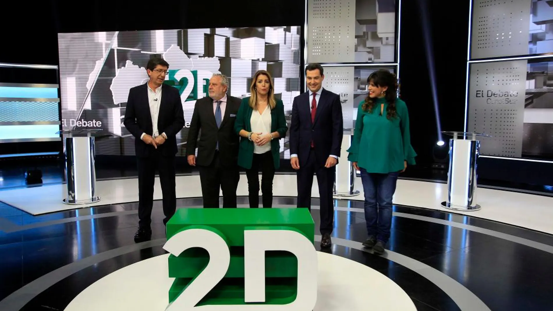 Los momentos previos al debate en Canal Sur / Foto: Manuel Olmedo