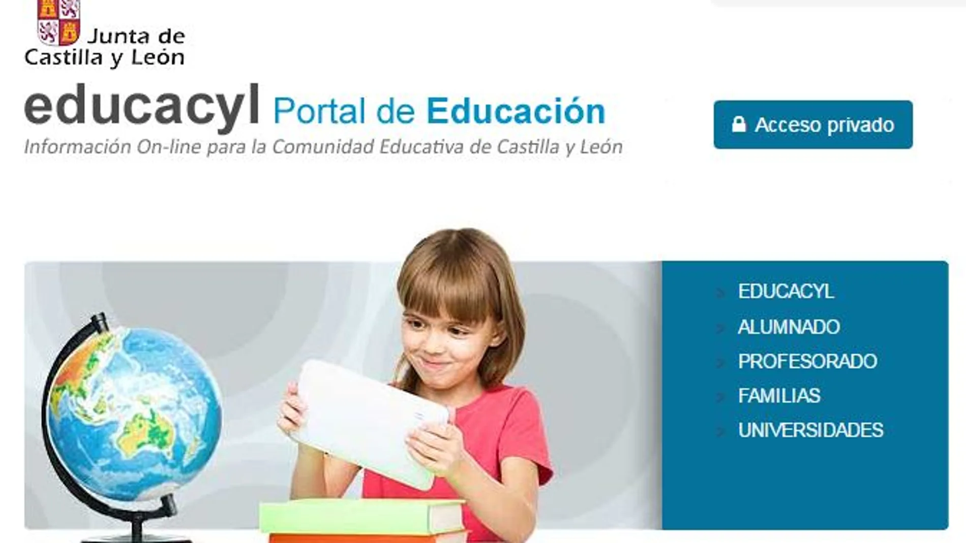 Imagen de la portada del portal www.educa.jcyl.es