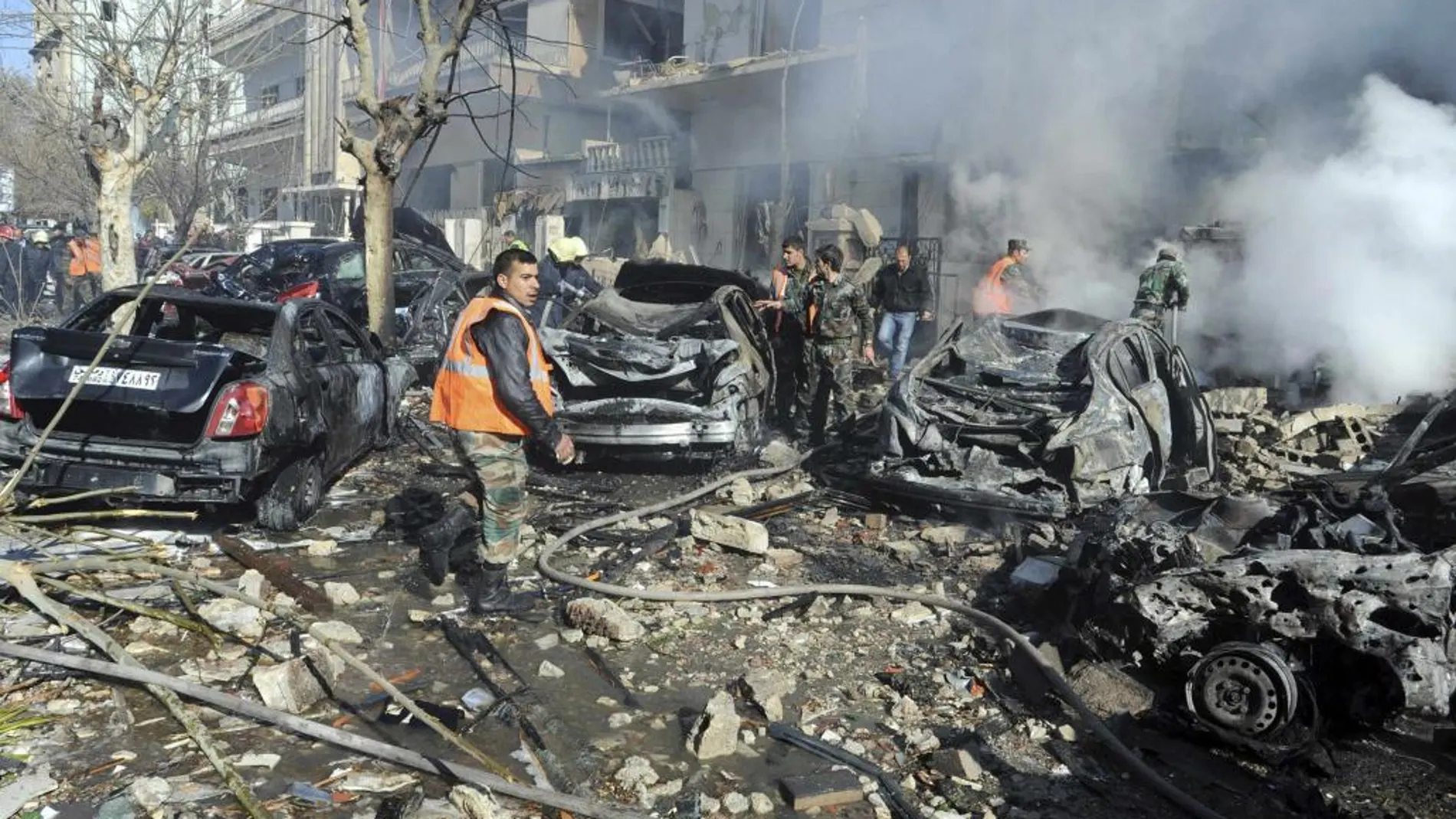 Imagen de archivo de un atentado en Damasco
