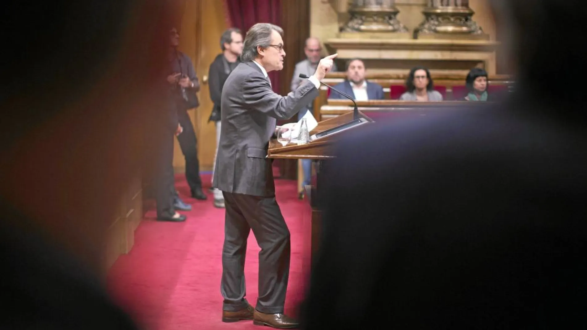Artur Mas, ayer durante su intervención en el Parlament
