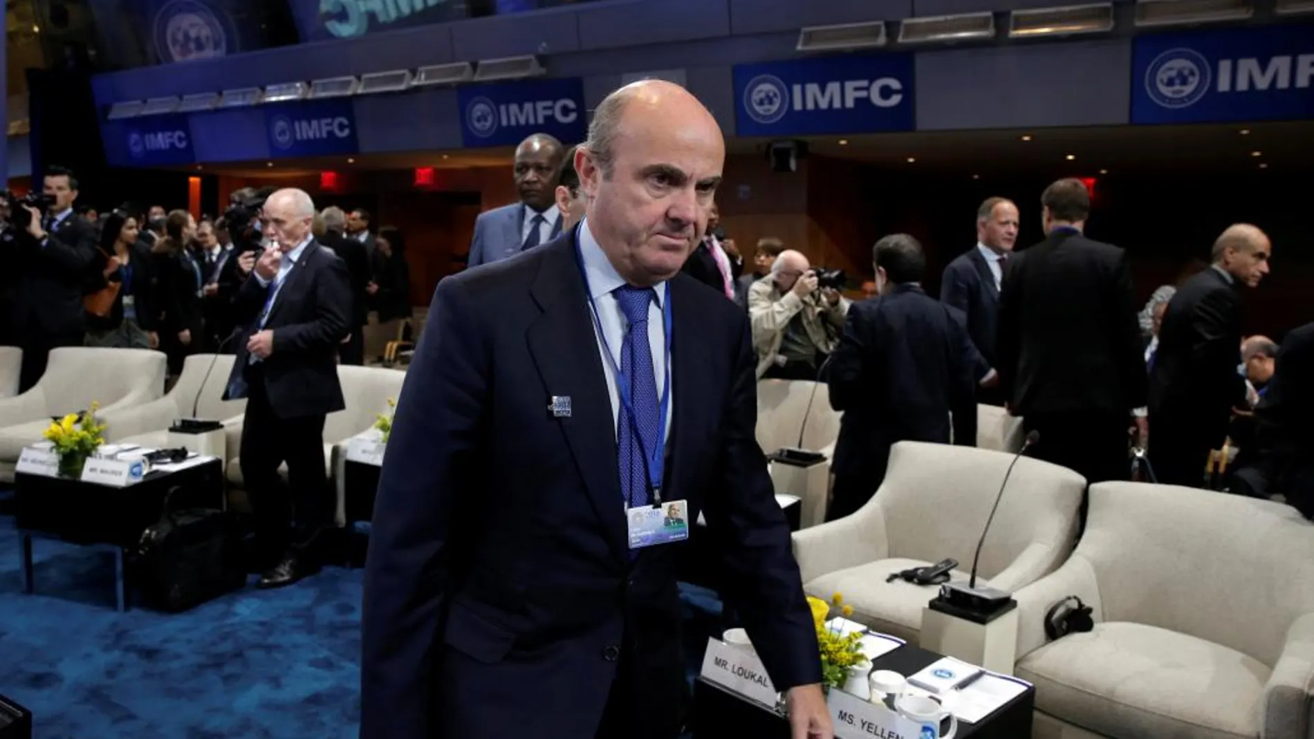 Luis de Guindos en la reunión del Banco Mundial en el marco de las reuniones anuales del FMI y el BM que se llevan a cabo en Washington