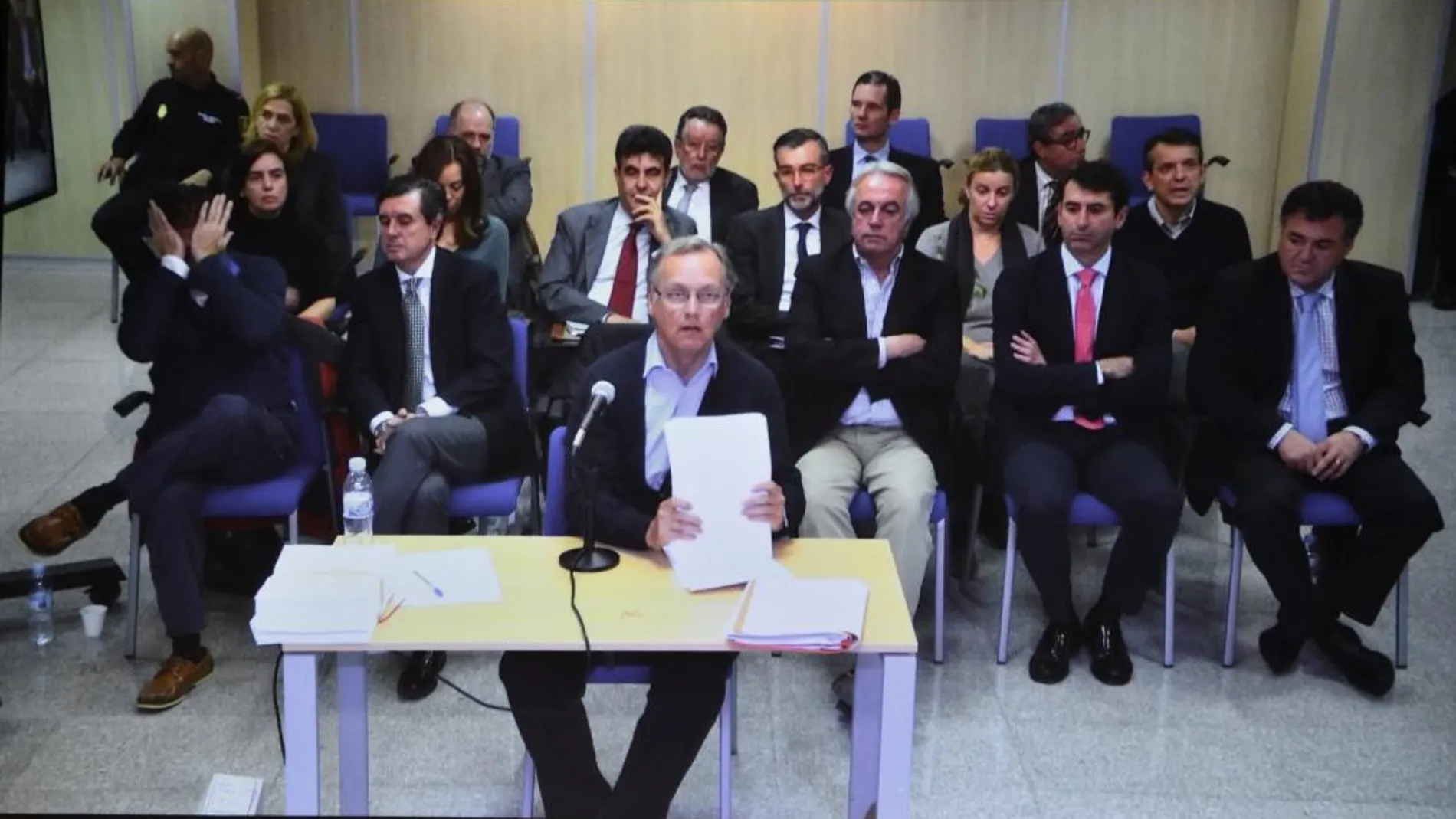 En la imagen, el excontable de Nóos, Marco Antonio Tejeiro, en el momento de su declaración.
