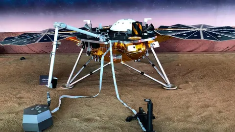 Una réplica del módulo InSight / Reuters