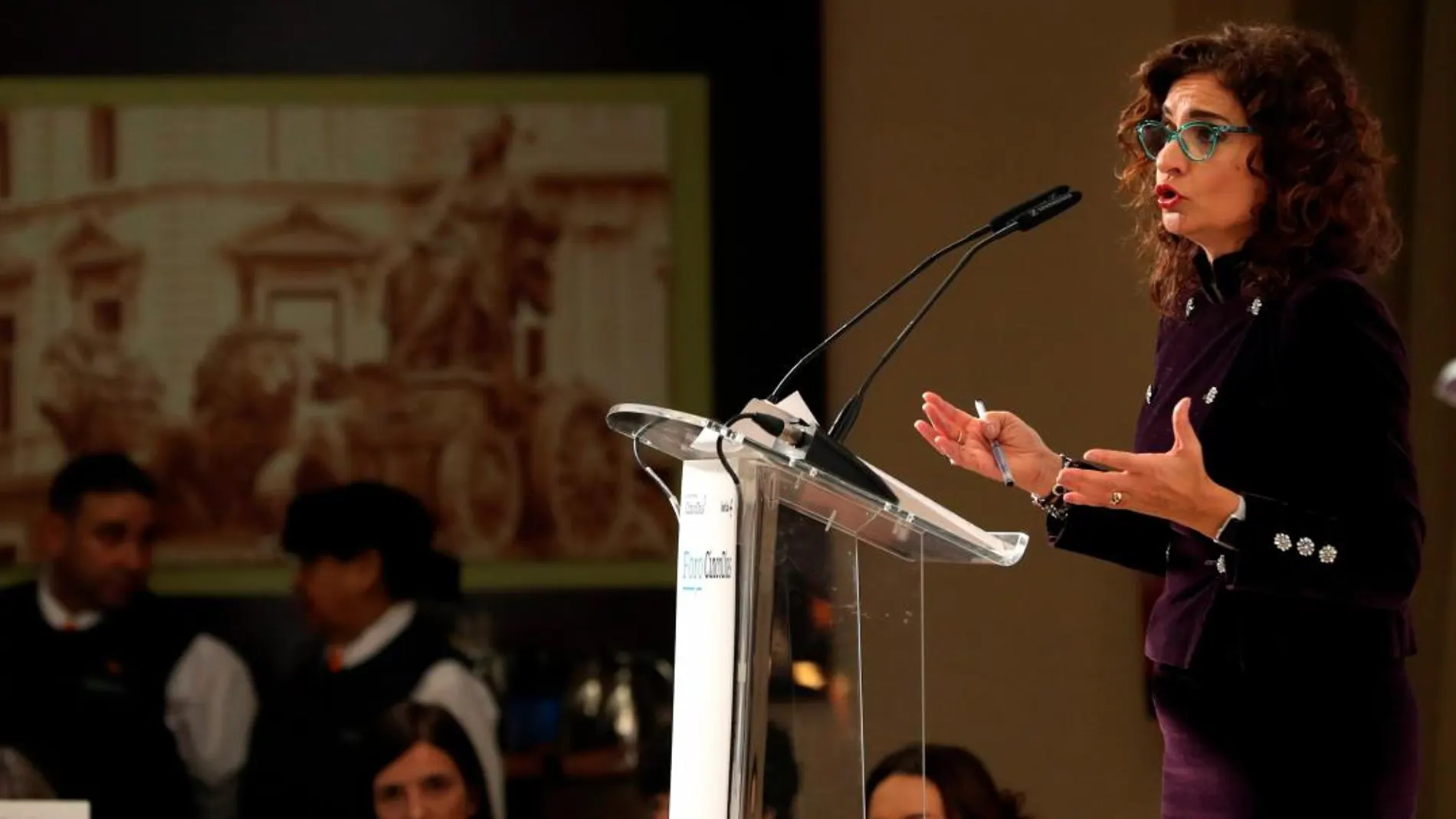 La ministra de Hacienda, María Jesús Montero, durante su intervención en el Foro Cinco Dias/Foto: Efe