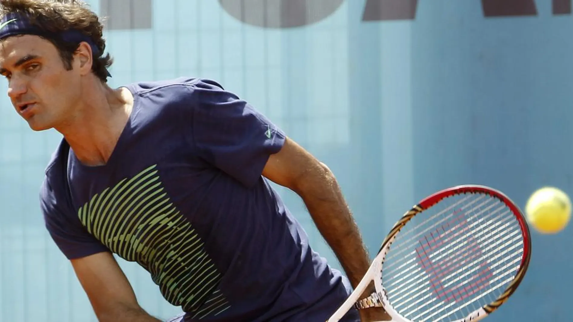El suizo Roger Federer, que participa en el Abierto de Madrid de tenis