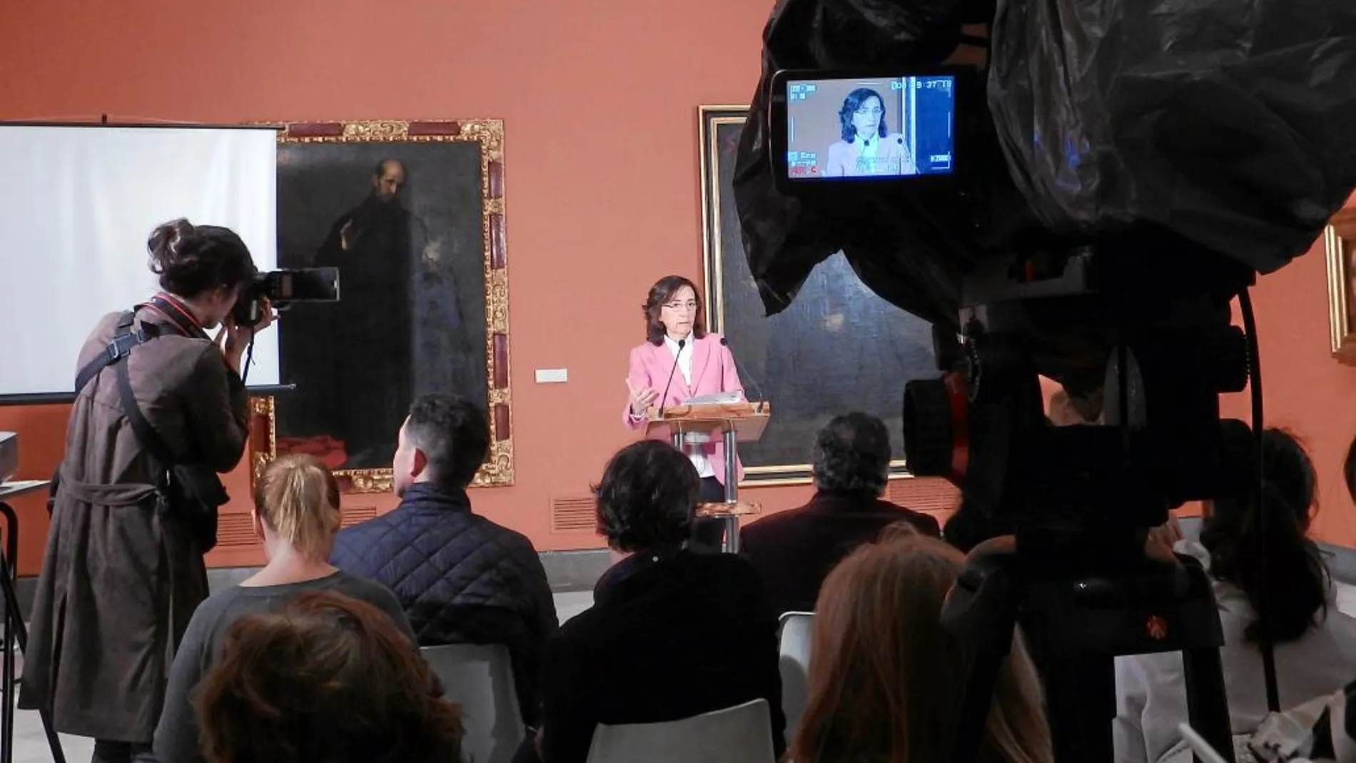 La consejera de Cultura, Rosa Aguilar, ayer en rueda de prensa