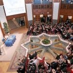 Griñán, junto a Susana Díaz, ayer en la Fundación Tres Culturas