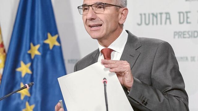 El portavoz de la Junta, Miguel Ángel Vázquez, ayer