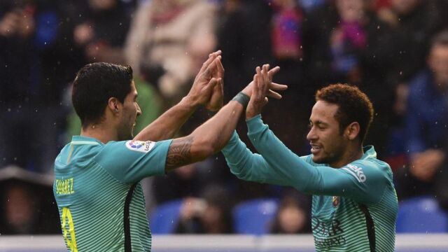 Luis Suarez y Neymar