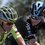 Contador conversa con Froome durante la etapa