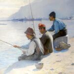 «Pescadores en el Puerto de Barcelona», una obra maestra de Joan Baixas realizada en 1898