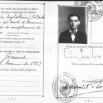 Pasaporte de Federico Garcia Lorca