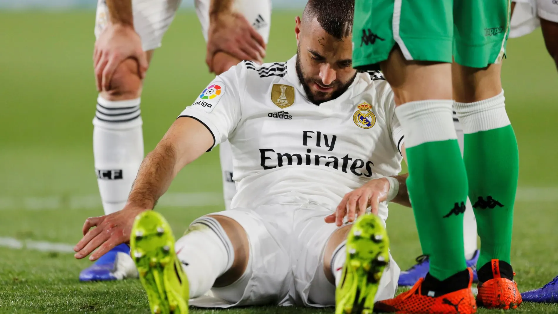 Benzema se lesionó contra el Betis