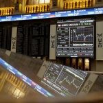 Paneles de la Bolsa de Madrid