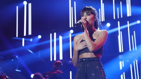 Aitana, durante su actuación en la Gala 1
