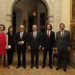 Los premiados, ayer en la sede de la Real Maestranza de Caballería de Sevilla