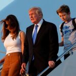 Donald Trump, Melania Trump y su hijo Barron