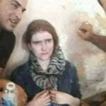 Imagen de la joven tras su detención en Mosul.