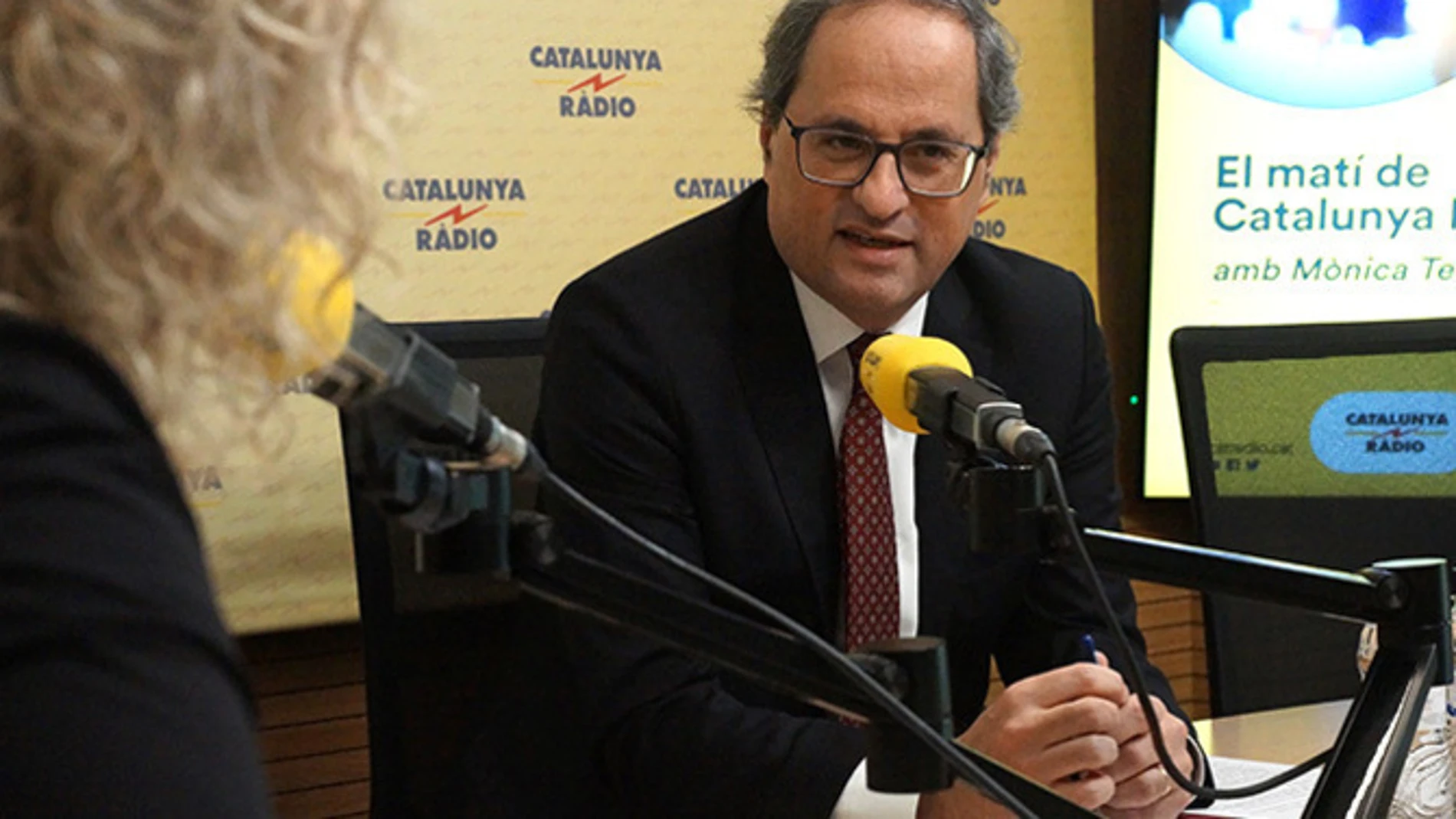 Quim Torra, durante la entrevista