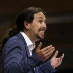 El candidato de Unidos Podemos a la Presidencia del Gobierno, Pablo Iglesias