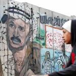 Un dibujo de Arafat, esta semana en Ramala