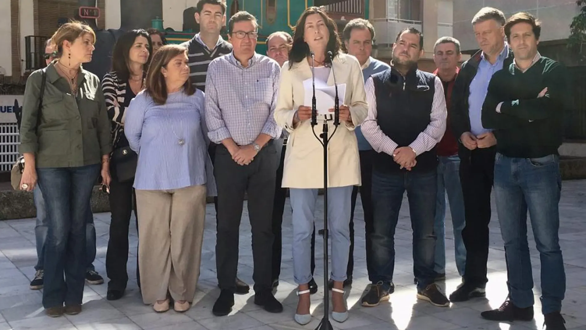 La «número dos» del PP andaluz, Loles López, ayer, en Huelva