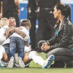 Sergio Ramos y Pilar Rubio, junto a sus hijos celebrando la última victoria de la Champions League / Foto: Gtres