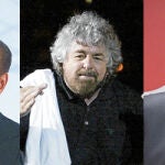 Berlusconi, Bersani y Grillo