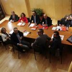 Los equipos negociadores del PSOE y Ciudadanos