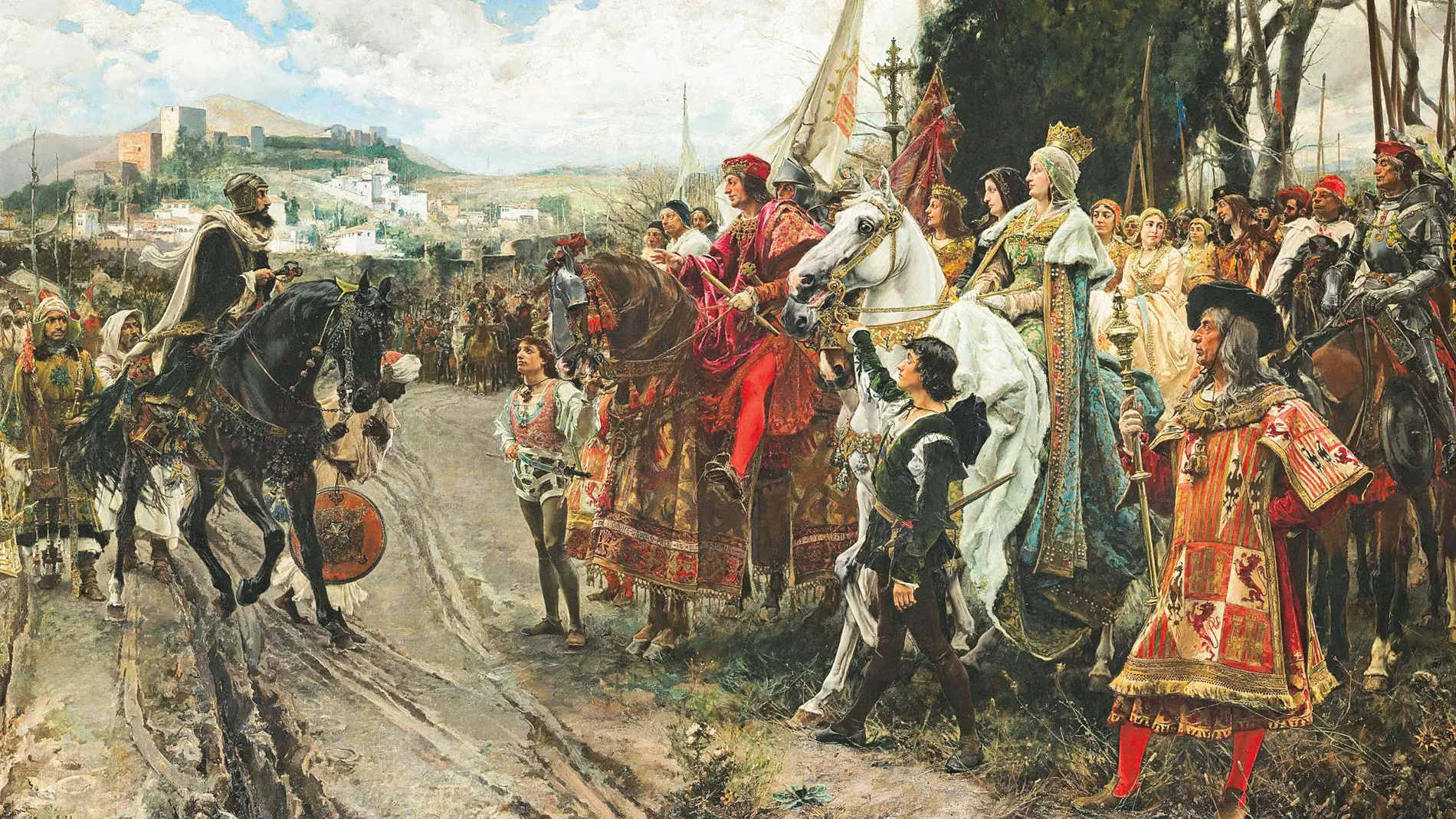 «La Rendición de Granada», de Francisco Pradilla, un cuadro de 1882, recreaba este suceso. Hoy está en el Palacio del Senado