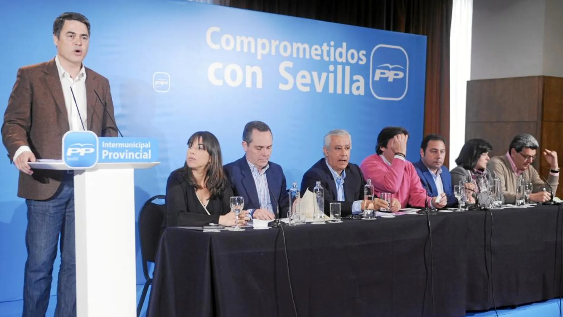 Carlos Rojas participó ayer en la Intermunicipal del PP en Sevilla