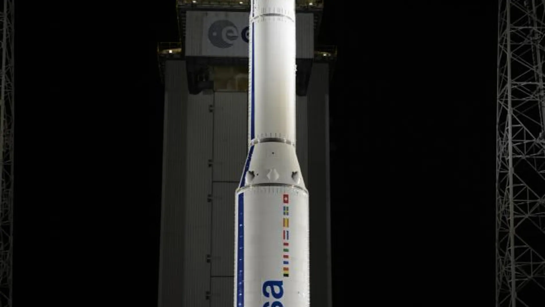El cohete Vega, listo para su lanzamiento