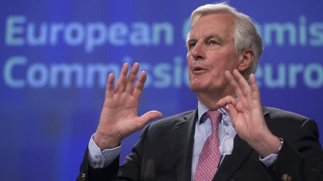 El negociador jefe de la Comisión Europea para el "brexit", Michel Barnier, presenta hoy la propuesta comunitaria con vistas a las negociaciones para la salida del Reino Unido de la Unión Europea (UE)