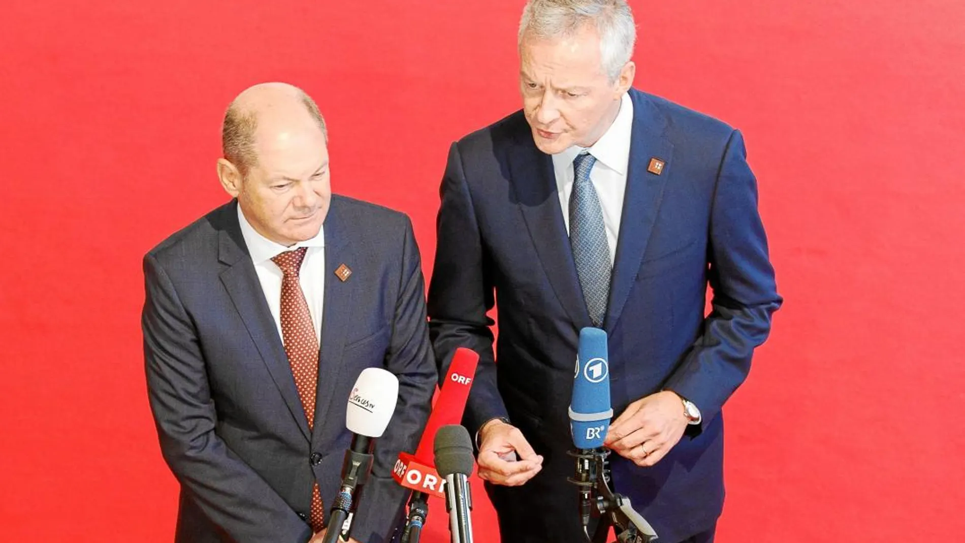 El ministro de Economía francés, Bruno Le Maire, y su homólogo alemán, Olaf Scholz