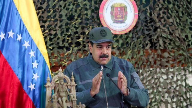 Nicolás Maduro, en una reunión en el marco de los preparativos del Bicentenario del Congreso De Angostura y el Ejercicio Militar
