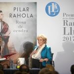 Pilar Rahola, ayer, durante el acto de entrega del Ramon Llull