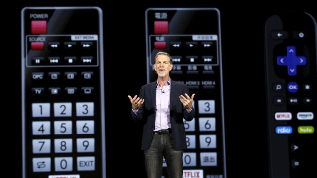 Reed Hastings, cofundador de Netflix, en su intervención en el CES 2016