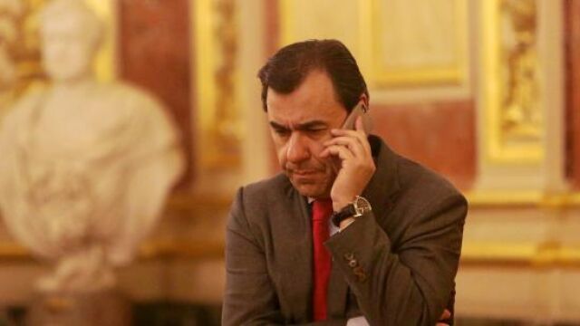El coordinador del Partido Popular Fernando Martínez-Maillo, ayer en el Congreso de los Diputados
