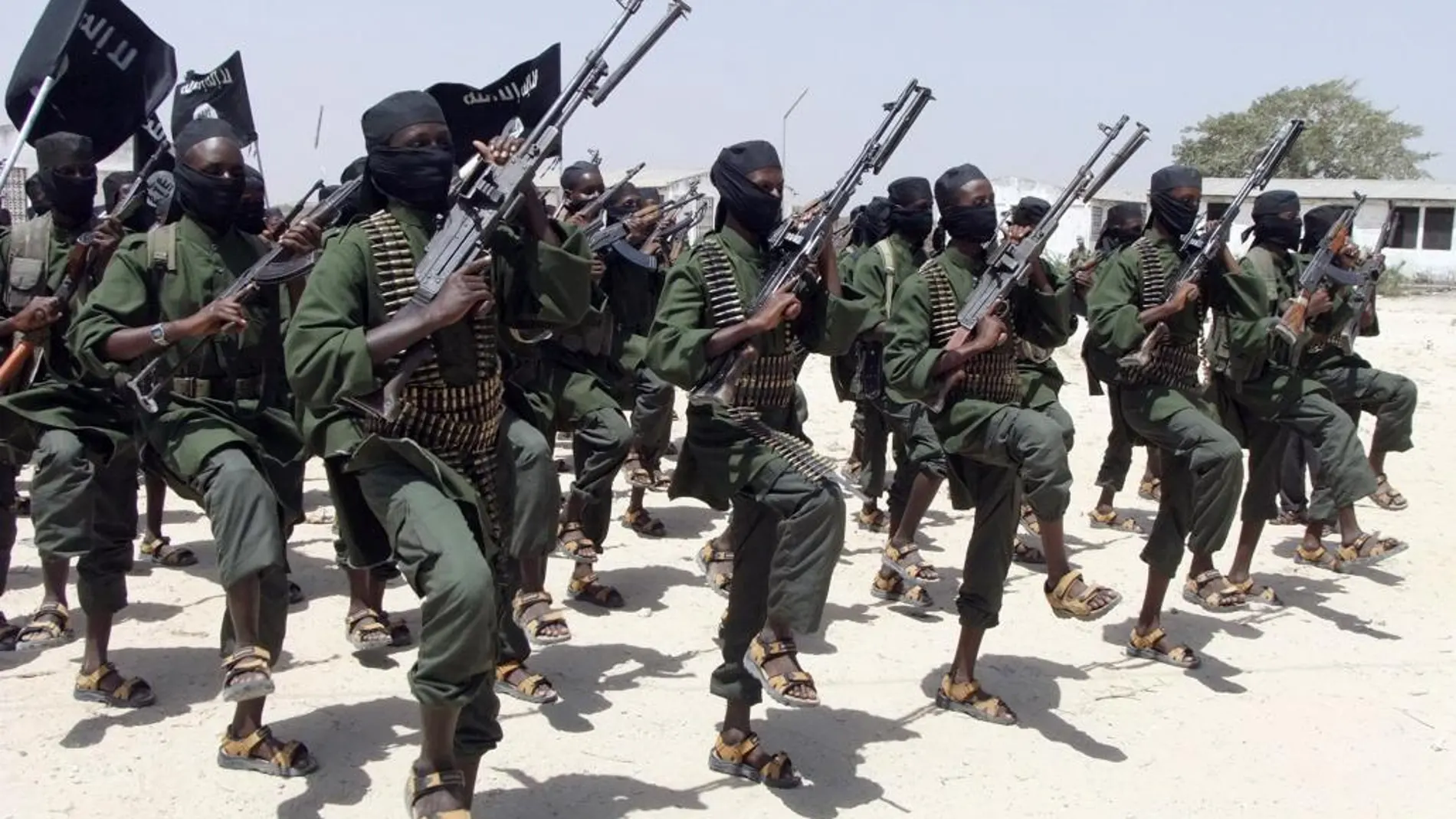 Imagen de archivo de combatientes del grupo yihadista somalí