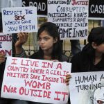 Imagen de una manifestación contra las violaciones en India
