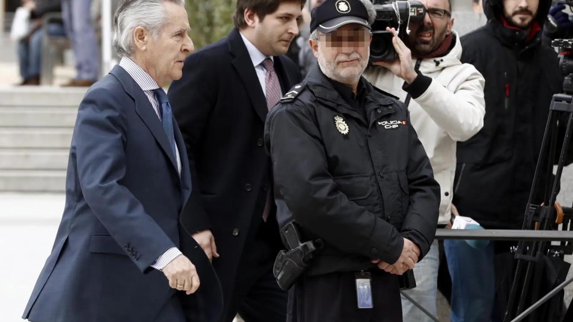 El expresidente de Caja Madrid Miguel Blesa, a su salida de la sede de la Audiencia Nacional.